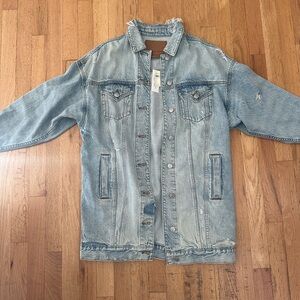 American Eagle Distressed Jean Jacket XS